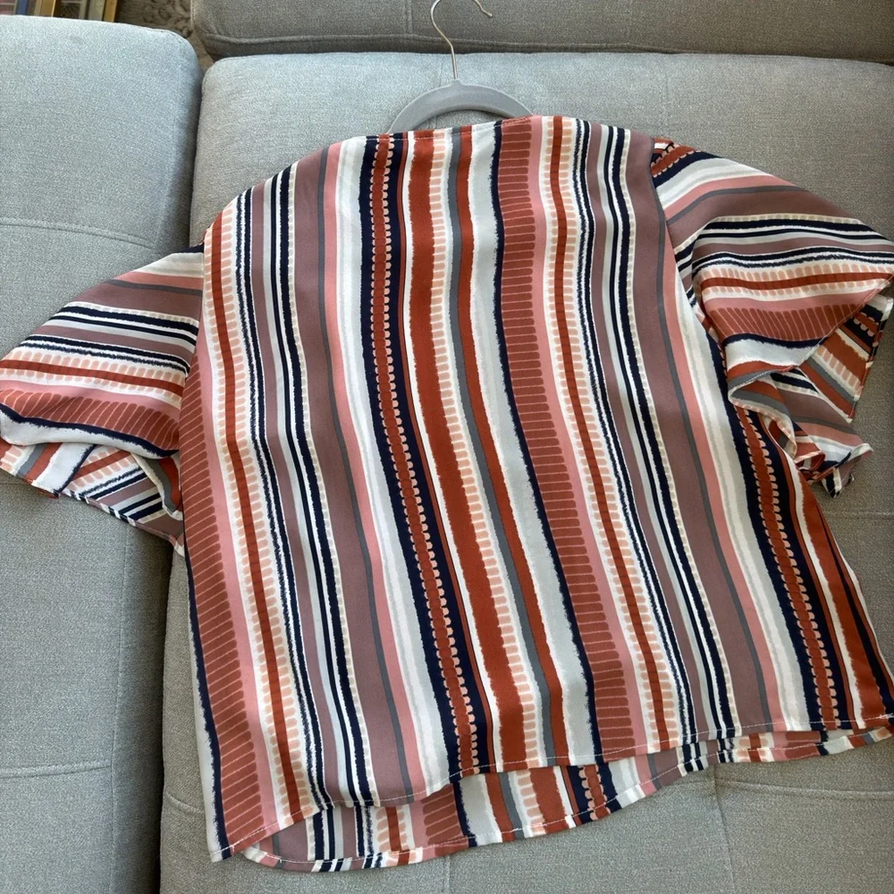 Jack by BB Dakota Striped Blouse Size Small
